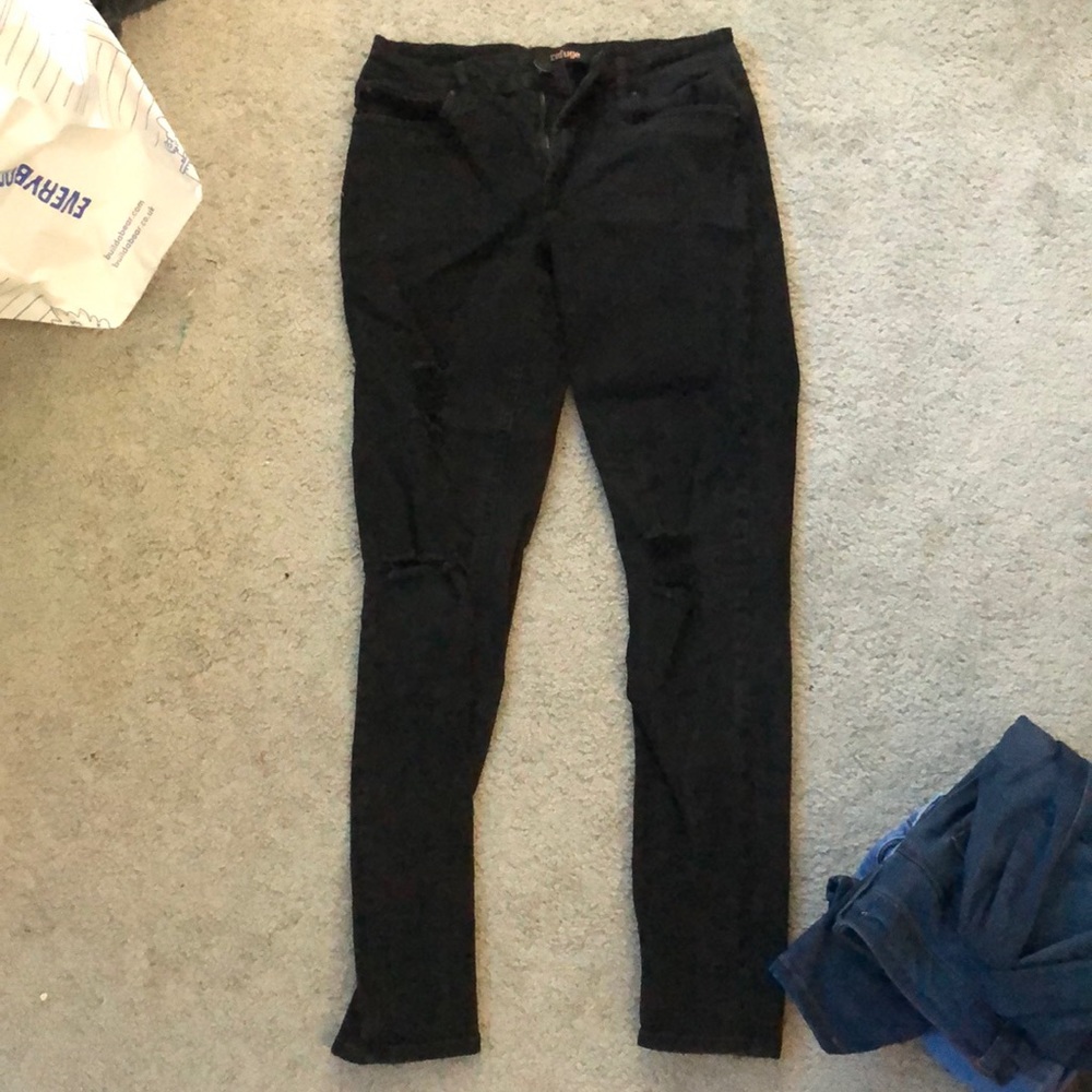 Black Charlotte Russe ripped jeans